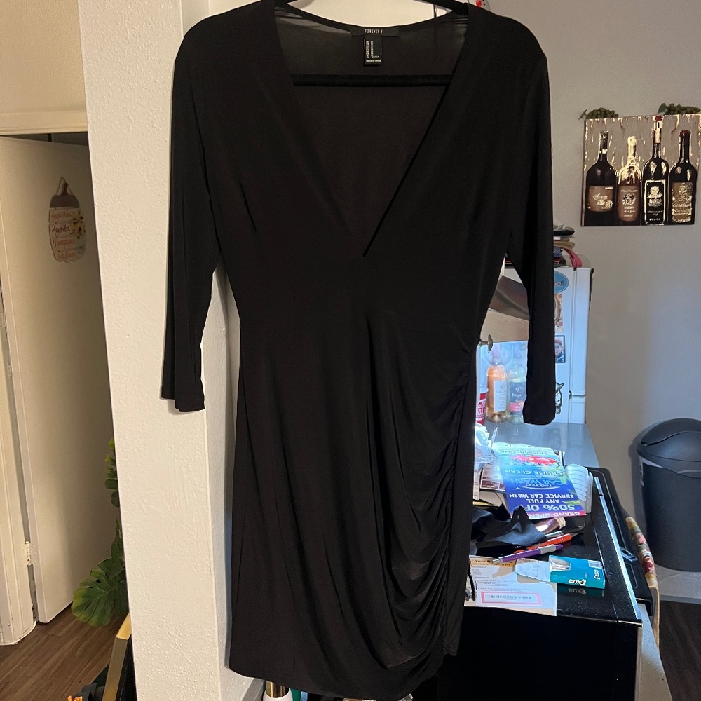 FOREVER 21 dress/ Stretch material/medium/BLACK